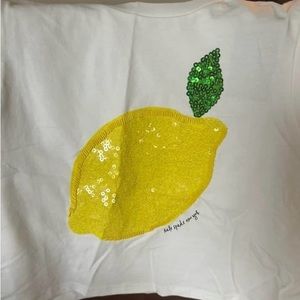 Kate spade sleeveless lemon cropped tee